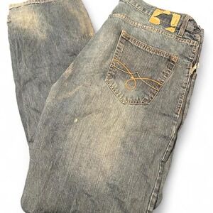 Mecca USA Mens Straight Fit Jeans 40x34 Blue Denim Vintage Y2K Streetwear